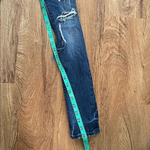 Express distressed legging mid rise jeans size 2 short - Picture 7 of 13